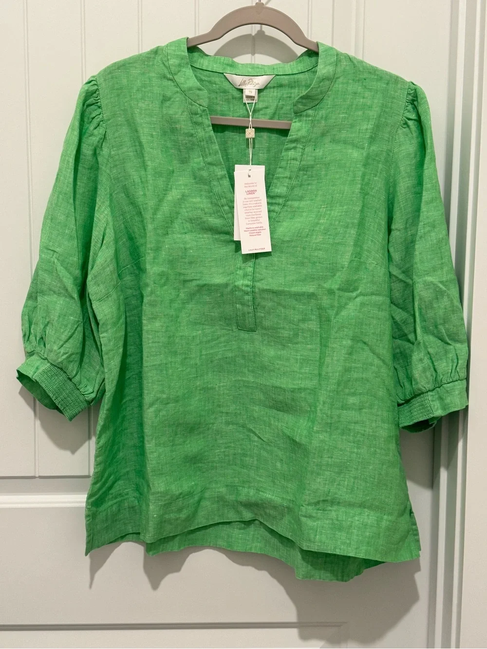 NWT Lilly Pulitzer 14 Mialeigh Linen Top sz 14